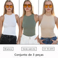 Cropped Canelado feminino